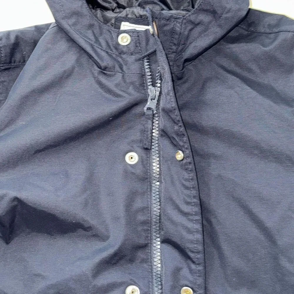 Children's Place Boys Jacket Coat Snaps And Zipper Pockets Hood Sz M 7/8 Blue